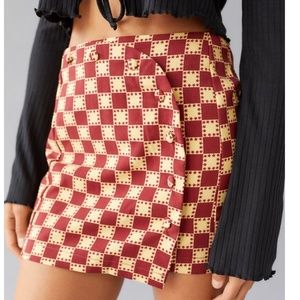 Urban Outfitters Jagger Button-Front Mini Skirt